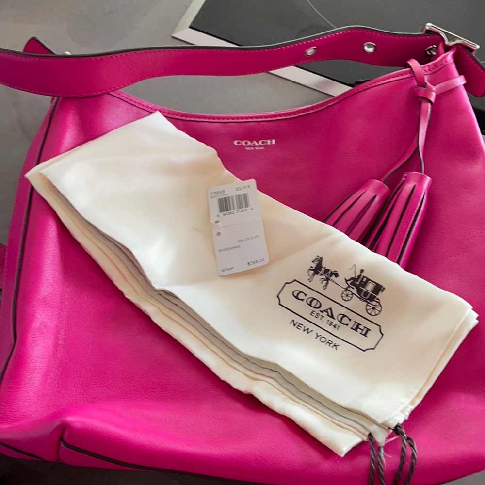 New Dark Pink Coach shoulder bag